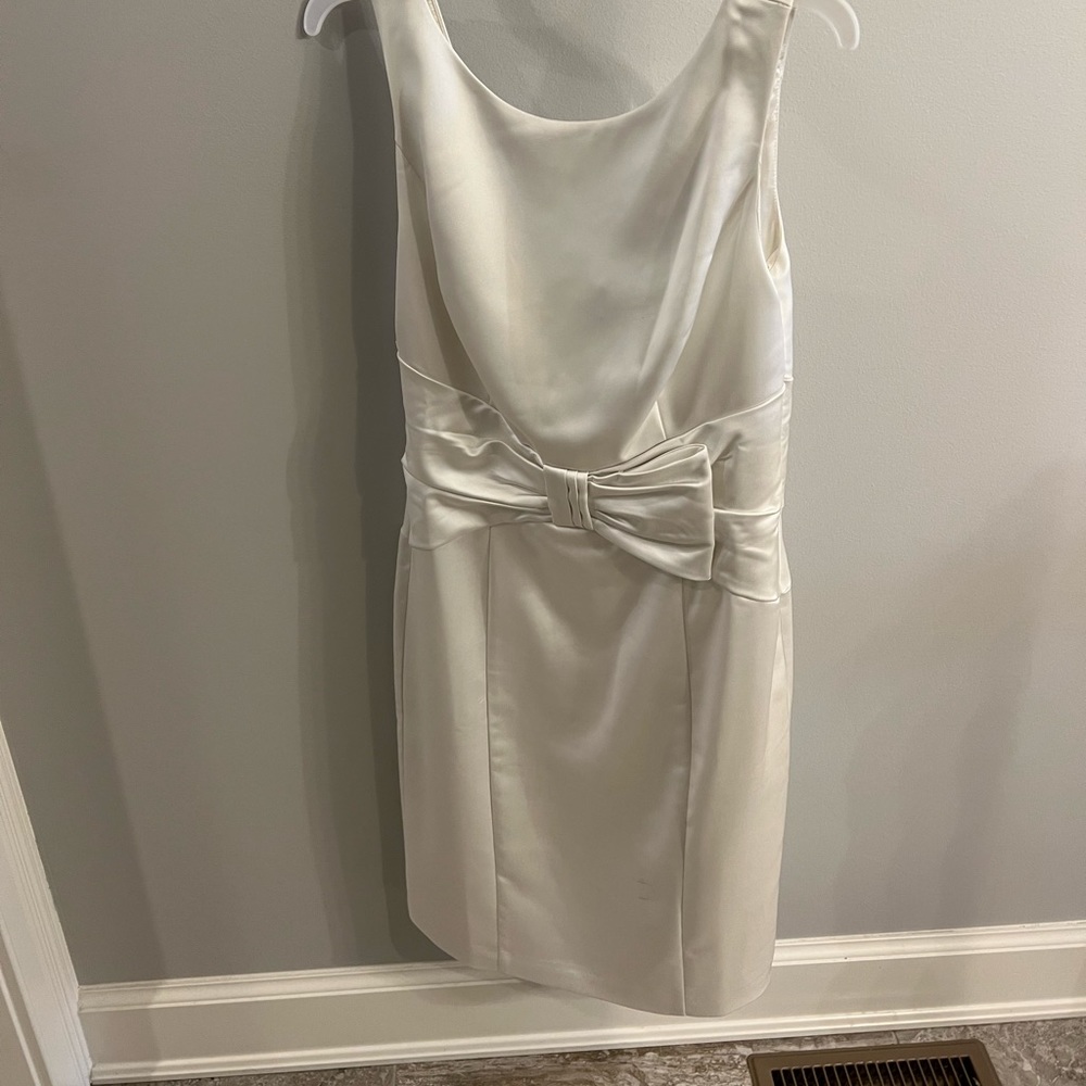 NWT White House Black Market Front Tie Satin Sheath Dress